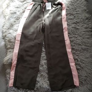 Glamorous Army Green pants with Pink Strip